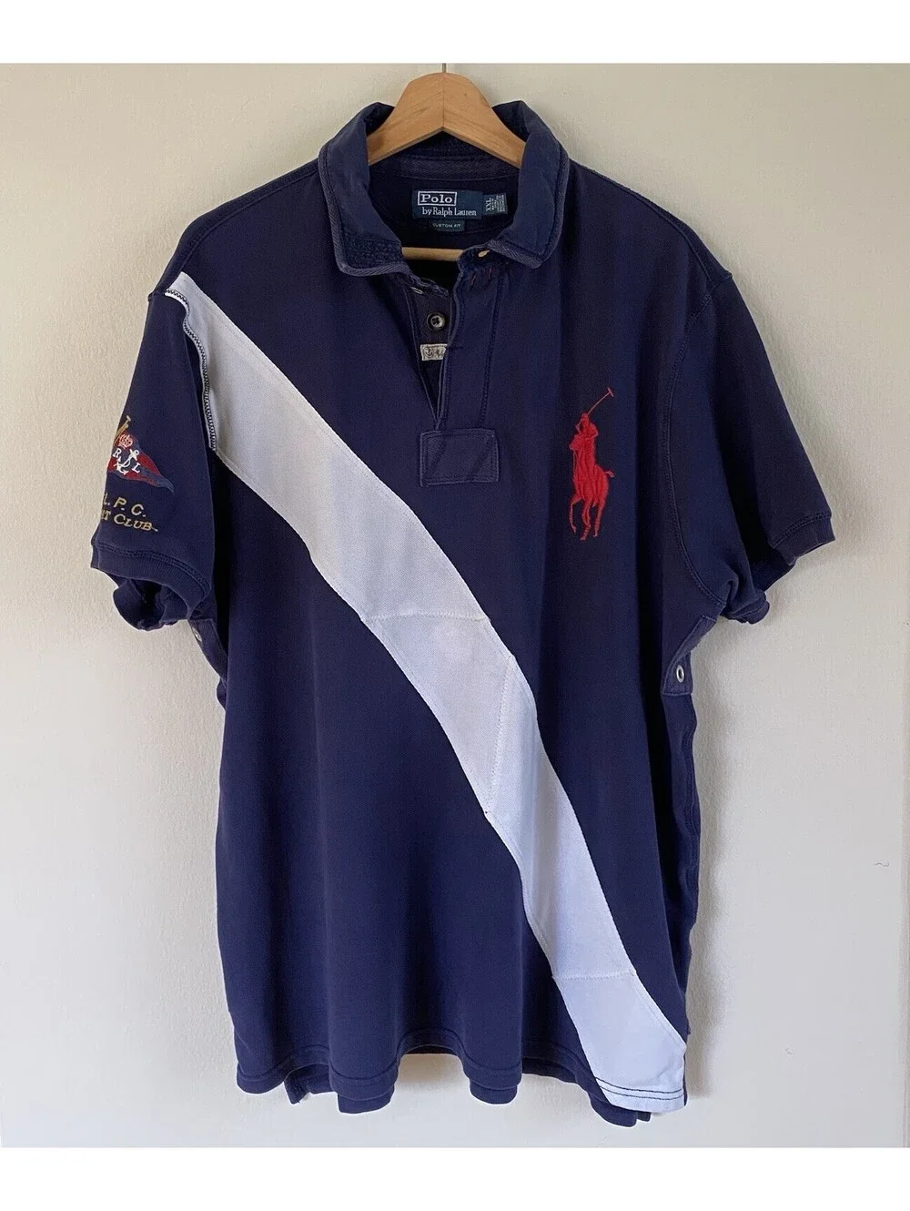 Polo Ralph Lauren Shirt Mens 2XL Blue Big Pony Yacht Club